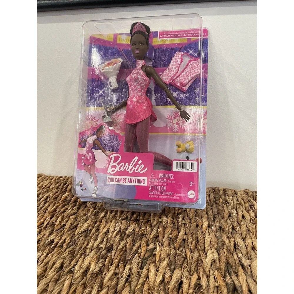 New Barbie Ice Skater African American Collector You Can Be Anything NIB Gift